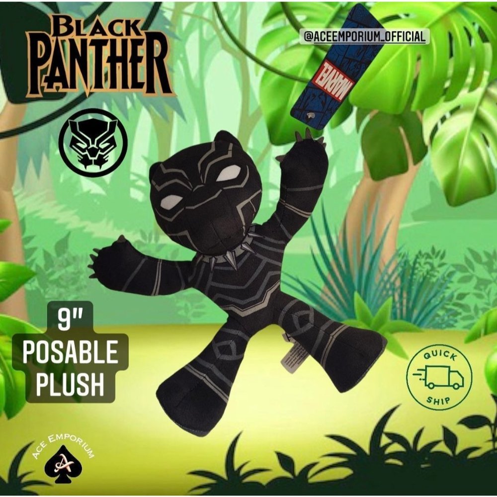 Marvel Black Panther posable plush